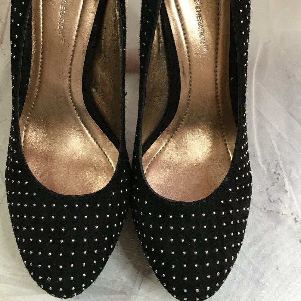 Bcbgeneration Black Suede Flat Stud Platfrom Pumps - image 2